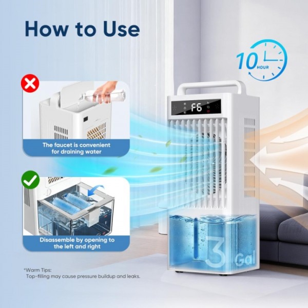 Evaporative Air Cooler, 4-IN-1 Portable Air Cooler, Swamp Cooler, 3 Speeds & 4 Modes, 1.6-Gal Water Tank for Cooling, 20 FT/S Remote Control, Windowless Air Cooler for Indoors